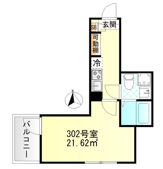 M-SQUARE(1K/3階)の間取り写真