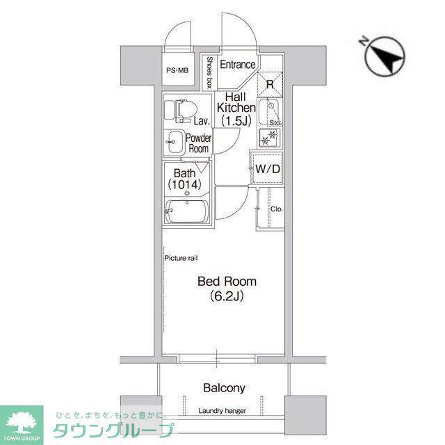 コンフォリア行徳(1K/4階)の間取り写真
