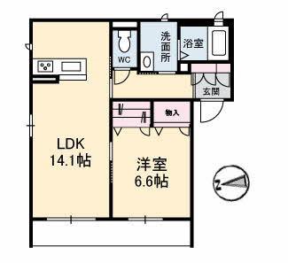 グランメゾン新保(1LDK/2階)の間取り写真