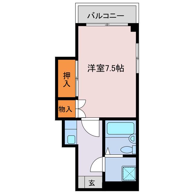 サンハイツイノウエ(1K/4階)の間取り写真