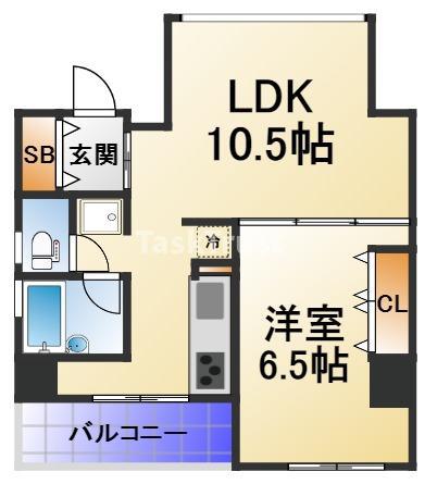 プロシード桜之宮(1LDK/7階)の間取り写真