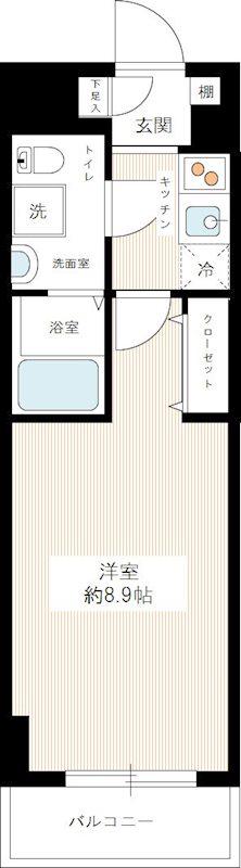 HYS DURANTE(1K/4階)の間取り写真
