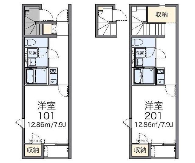 レオネクストMARIN(1K/1階)の間取り写真
