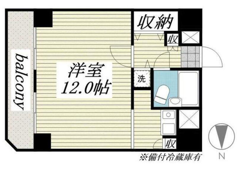 ベルシェ船橋ラマージュ(ワンルーム/2階)の間取り写真