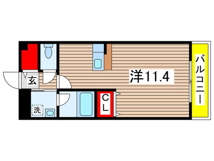 安藤第一マンション(ワンルーム/1階)の間取り写真