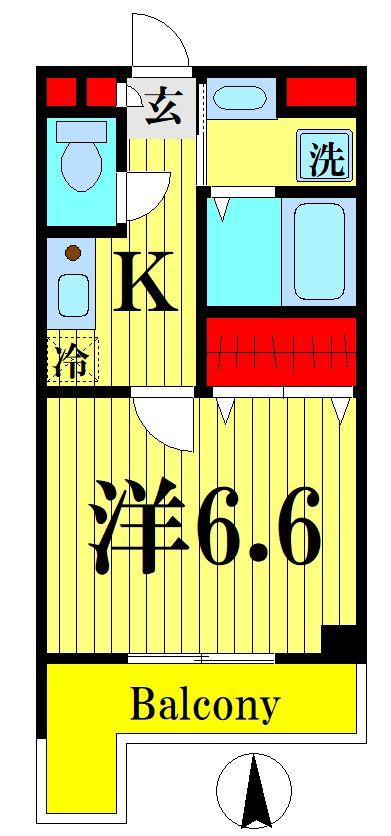 ARAKISS PLAZA(1K/2階)の間取り写真