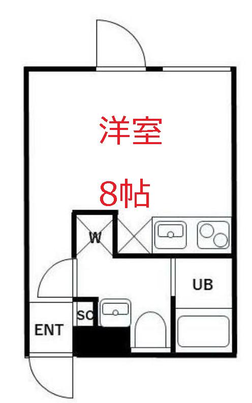 MUVA天王洲アイル(ワンルーム/3階)の間取り写真