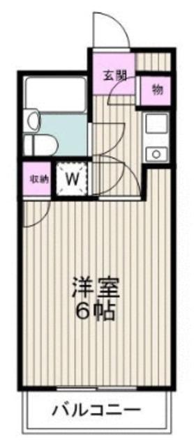 T′S GARDEN AOBADAI(1K/2階)の間取り写真