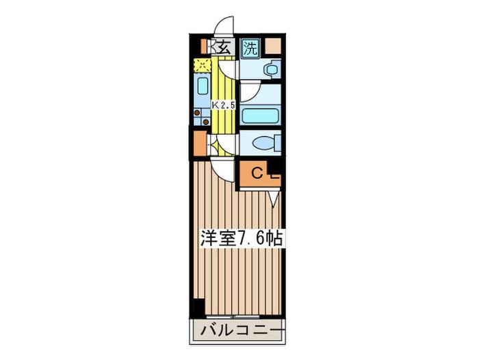 JOYLEAF SENGAWA(1K/4階)の間取り写真