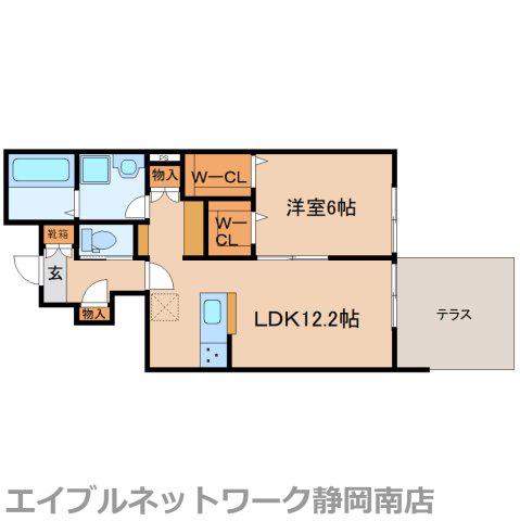 HEBEL MAISON八幡 南棟(1LDK/1階)の間取り写真