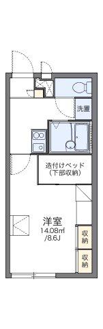 レオパレス伊志(1K/1階)の間取り写真