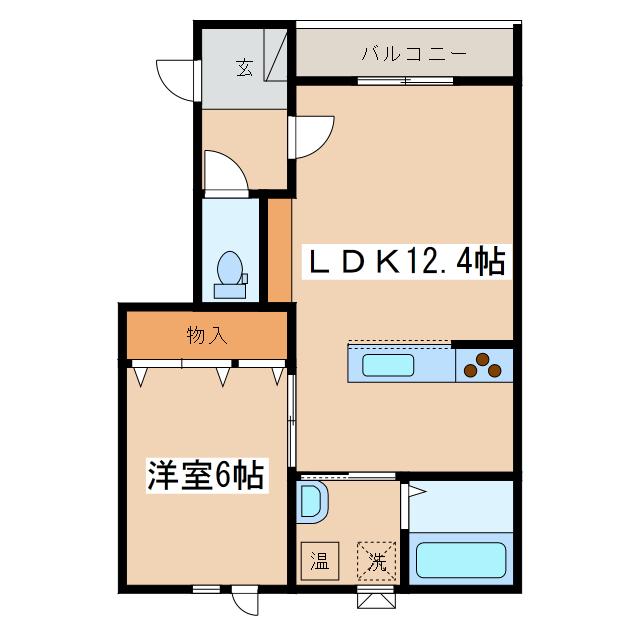 イースト GARDEN IV(1LDK/3階)の間取り写真