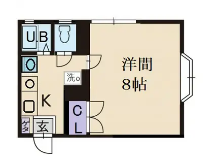 ジャストハウス(1K/1階)の間取り写真