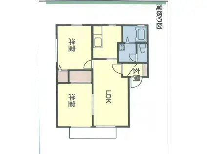 フォーレスタウン A(2LDK/1階)の間取り写真