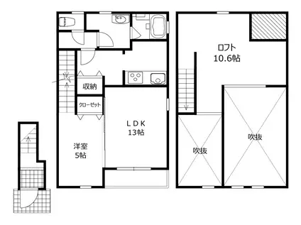 グランマーブル(1LDK/2階)の間取り写真