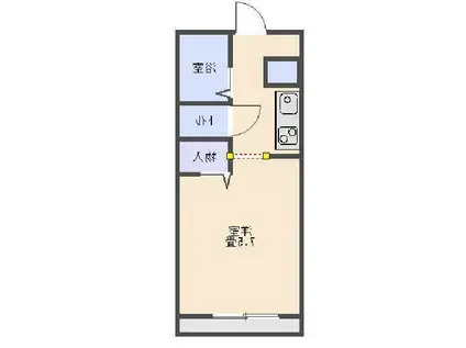 プレジール川ノ上B(1K/2階)の間取り写真