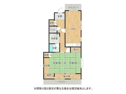 レイ前田(2LDK/3階)の間取り写真