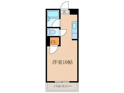ABITARE TANIYAMA(ワンルーム/3階)の間取り写真