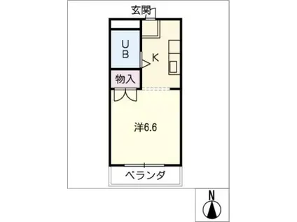 OMレジデンス西岐阜(ワンルーム/2階)の間取り写真