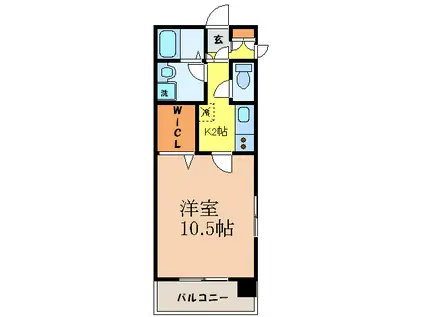 TMK江坂(1K/8階)の間取り写真
