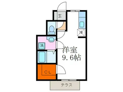 CASANOBLE(ワンルーム/1階)の間取り写真