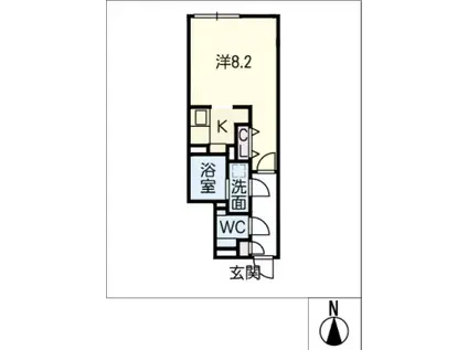 LUORE大曽根(ワンルーム/4階)の間取り写真