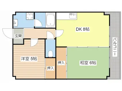 セリオ・レジデンシア(2DK/3階)の間取り写真