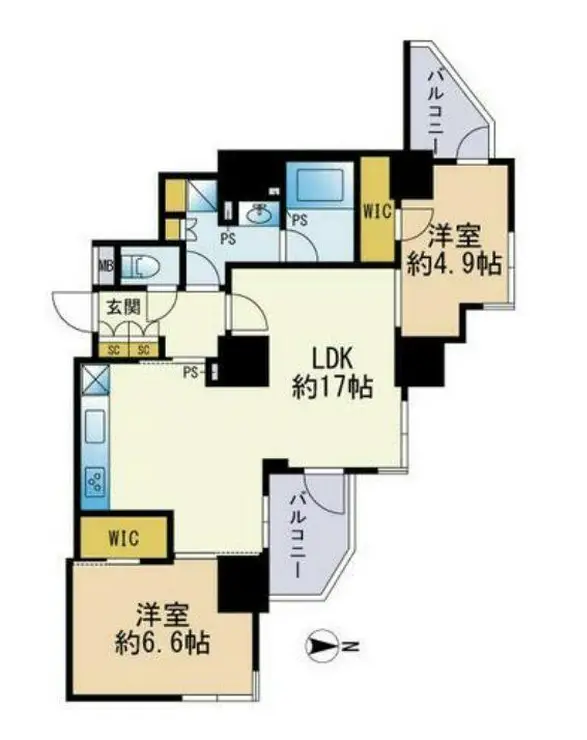 セレニティコート渋谷神泉 2階階 間取り