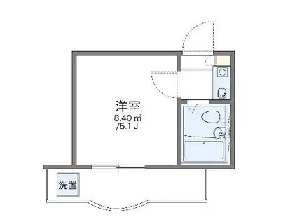 レオパレス大宮第1(1K/2階)の間取り写真