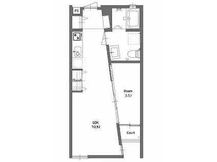 クラスペディア(1LDK/1階)の間取り写真