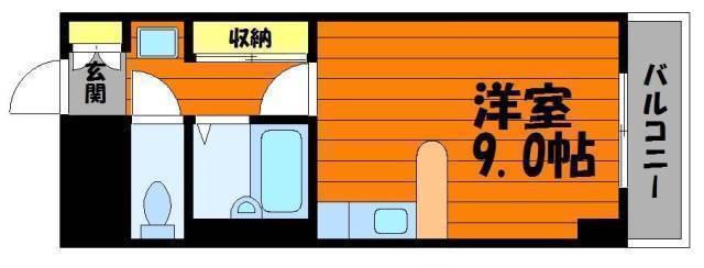 グレースタワー(ワンルーム/3階)の間取り写真