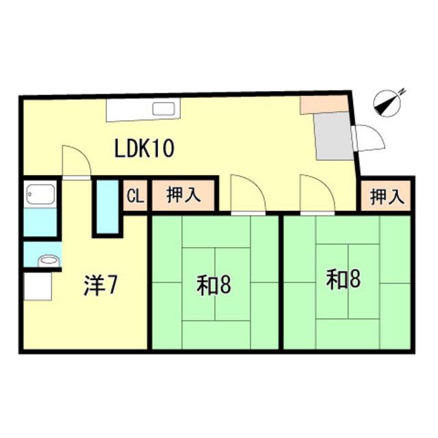 オオタニサンクレバー(3LDK/3階)の間取り写真