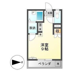 メゾン各務(ワンルーム/1階)の間取り写真