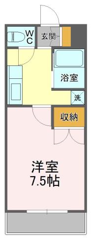 静岡鉄道静岡清水線 新静岡駅 徒歩28分 3階建 築38年(1K/2階)の間取り写真
