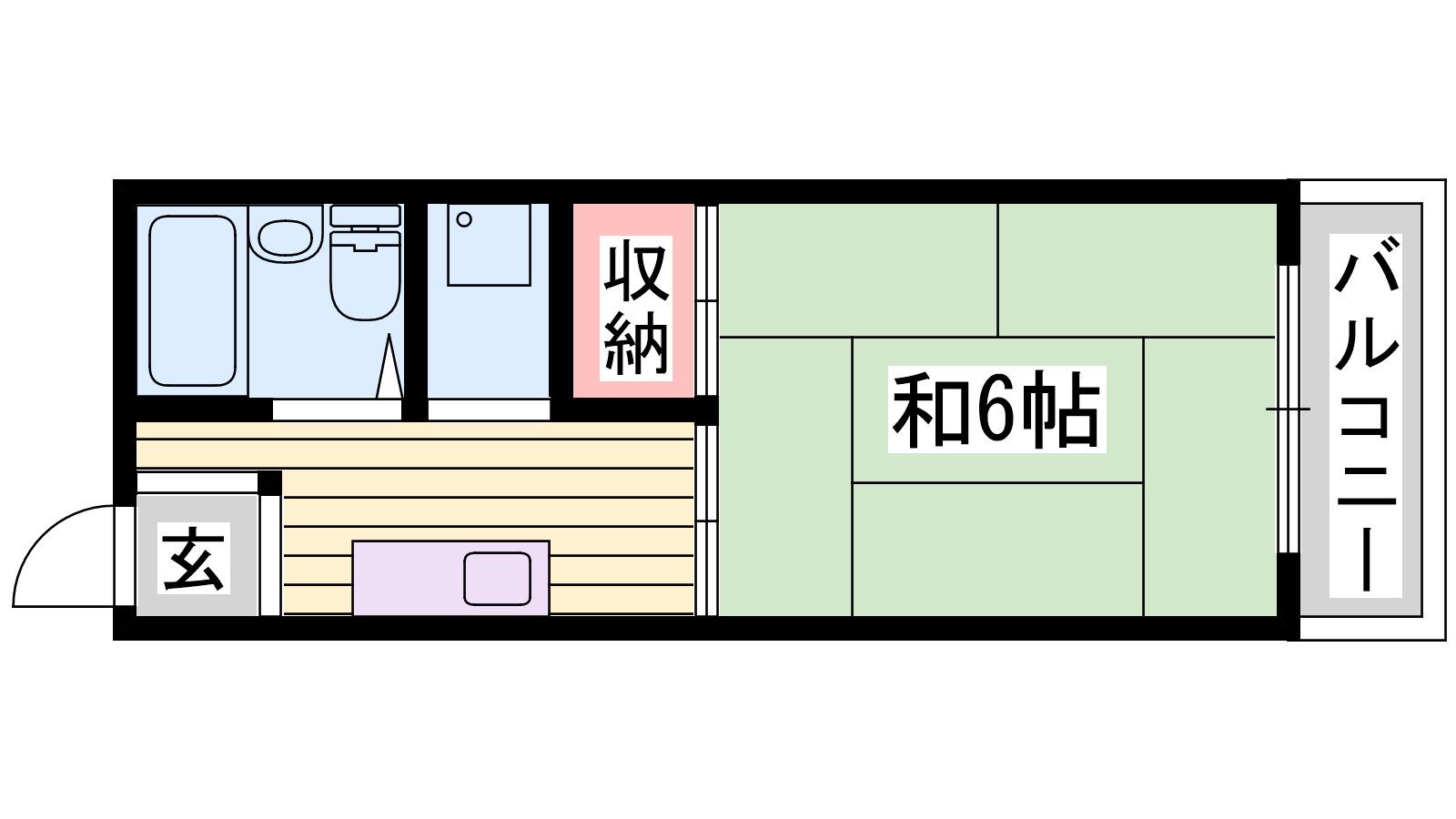 サンシティ城北(1K/2階)の間取り写真