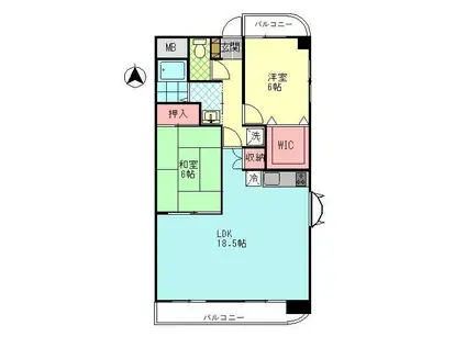 サンメゾンTOYO(2LDK/3階)の間取り写真
