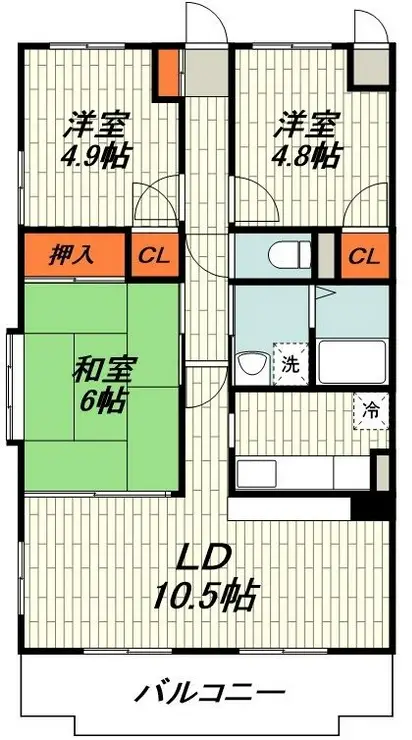 フローラル霧が丘 2階階 間取り