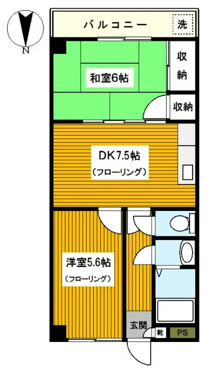 フジマリンハイツ 2階階 間取り