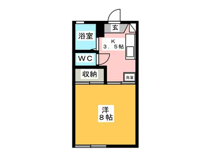 コーポジョイフル(1K/1階)の間取り写真