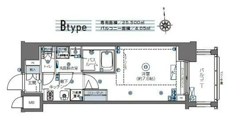 ZOOM四谷左門町 6階階 間取り