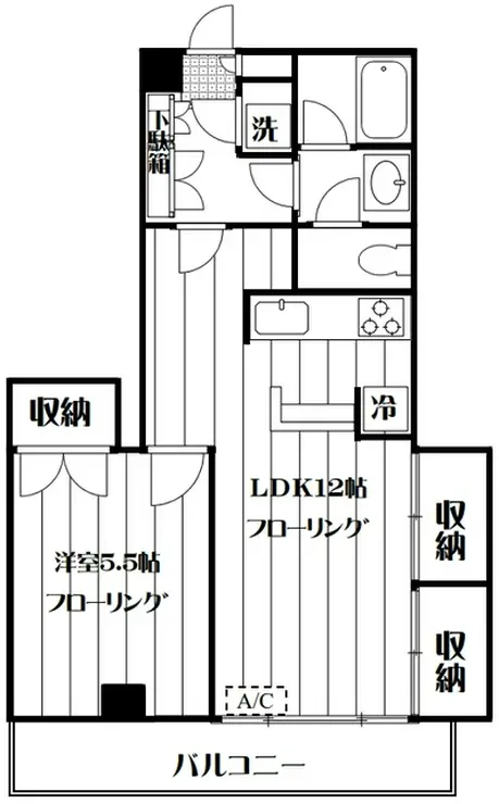 江古田スカイマンション 6階階 間取り