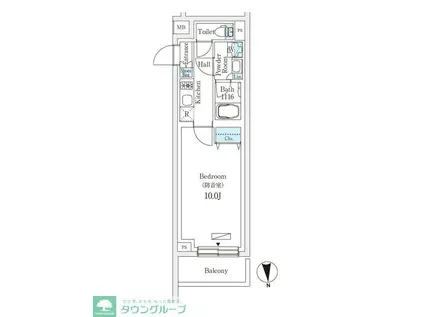 PLANE SOCIE SAKURADAI(1K/3階)の間取り写真