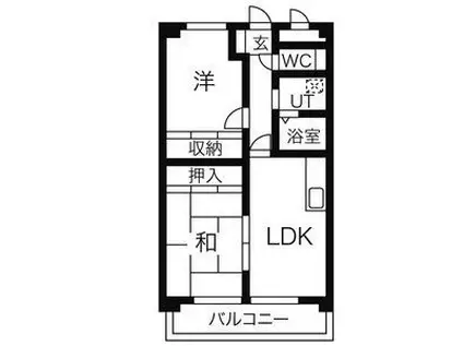 ヴィラジュリア(2LDK/1階)の間取り写真