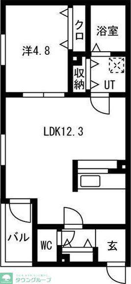 PRECIOUS庄内通(1LDK/2階)の間取り写真