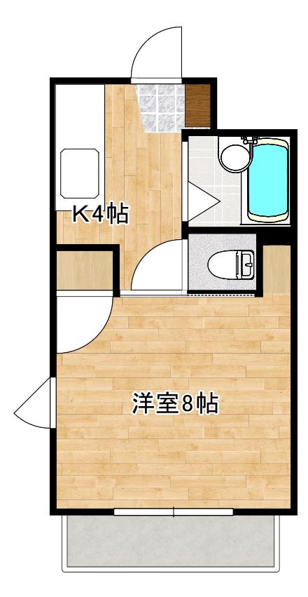 GREEN COURT(1K/3階)の間取り写真
