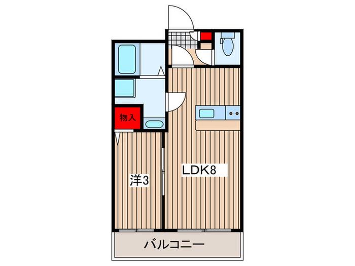 コートナミエール(1LDK/1階)の間取り写真