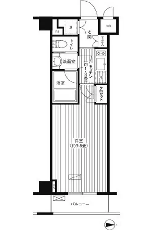 グランハイツ東新宿 4階階 間取り