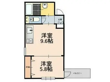 GLICINA南巽VIENT(1LDK/1階)の間取り写真