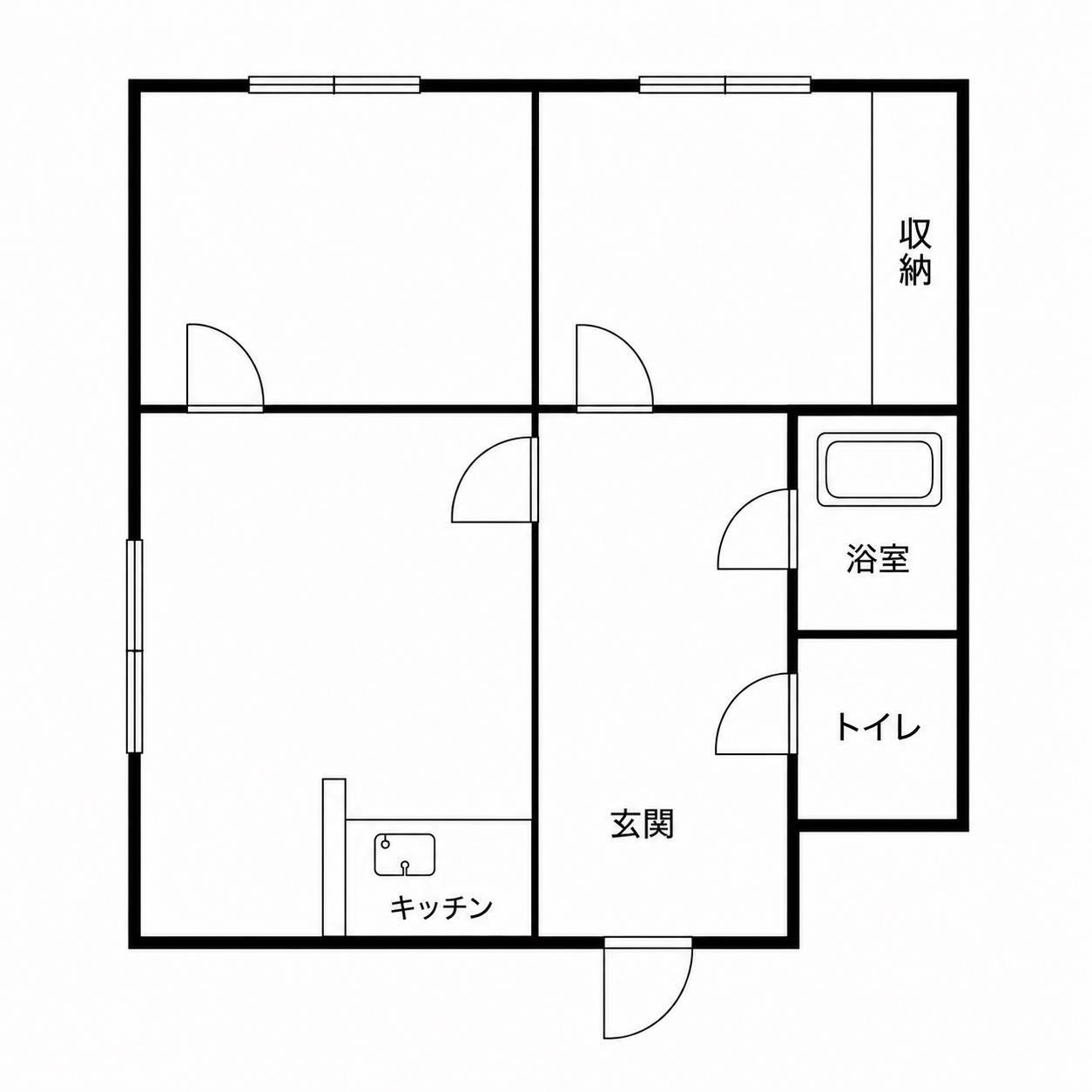 山谷物産ビル(2DK/6階)の間取り写真