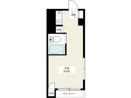 クリオ戸部壱番館(ワンルーム/4階)の間取り写真